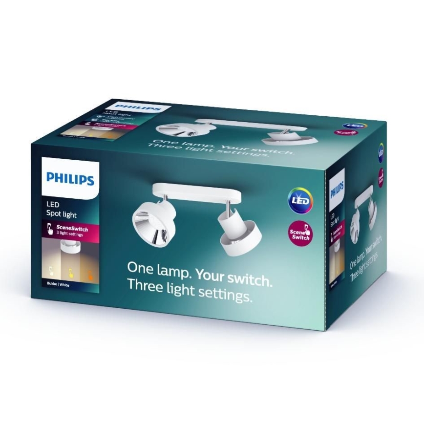 Philips 50602/31/P0 - LED spot svetlo BUKKO 2xLED/4,5W/230V