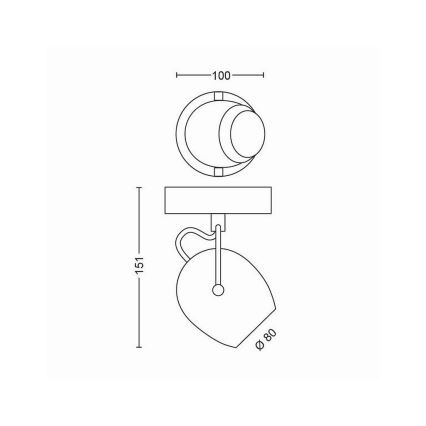 Philips 50611/30/P0 - LED spot svetlo RIVANO LED/4,3W/230V