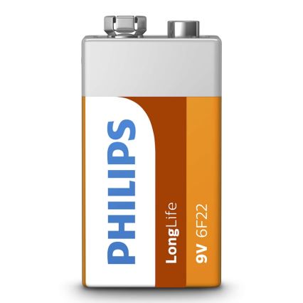 Philips 6F22L1B/10 - Cink-hloridna baterija 6F22 LONGLIFE 9V 150mAh