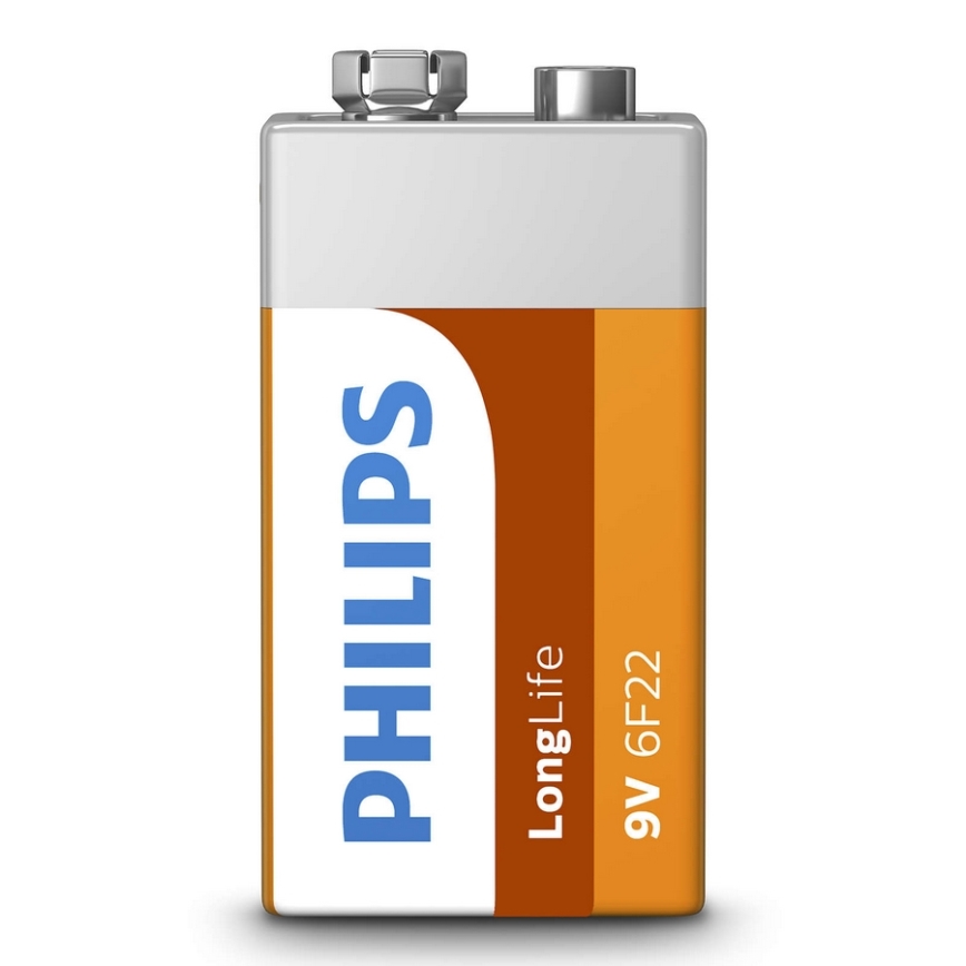 Philips 6F22L1B/10 - Cink-hloridna baterija 6F22 LONGLIFE 9V 150mAh