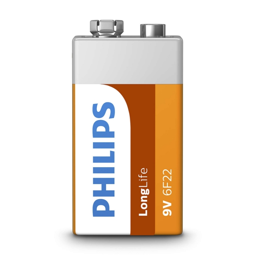 Philips 6F22L1F/10 - cink-hloridna baterija 6F22 LONGLIFE 9 V 150 mAh