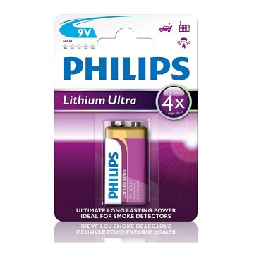 Philips 6FR61LB1A/10 - Litijumska baterija 6LR61 LITHIUM ULTRA 9V 600mAh
