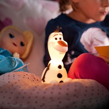 Philips 71768/08/16 - LED dečija lampa DISNEY FROZEN OLAF LED/0,3W/2xAAA snegović