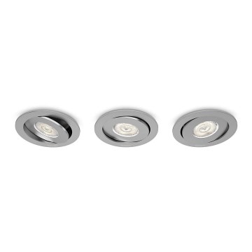 Philips - KOMPLET 3x LED prigušiva ugradna plafonska svetiljka LED/4,5W/230V
