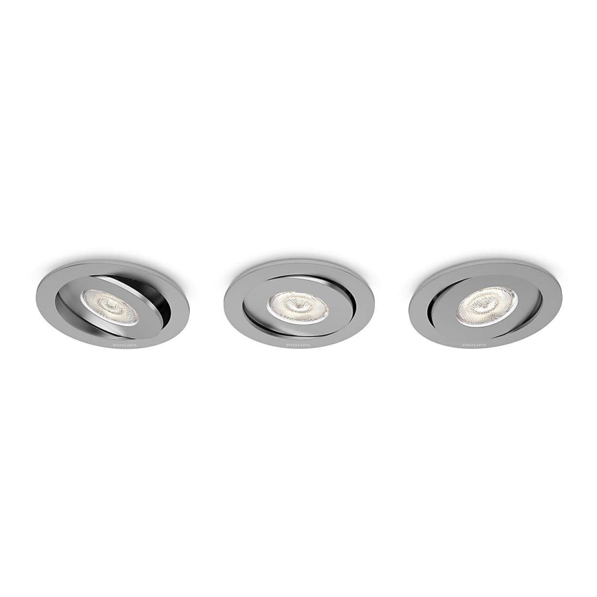 Philips - KOMPLET 3x LED prigušiva ugradna plafonska svetiljka LED/4,5W/230V