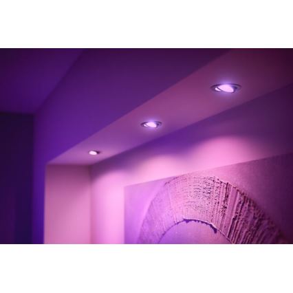 Philips - Komplet 3x LED RGB prigušiva ugradna svetla Hue CENTURA 1xGU10/5,7W/230V 2000-6500K