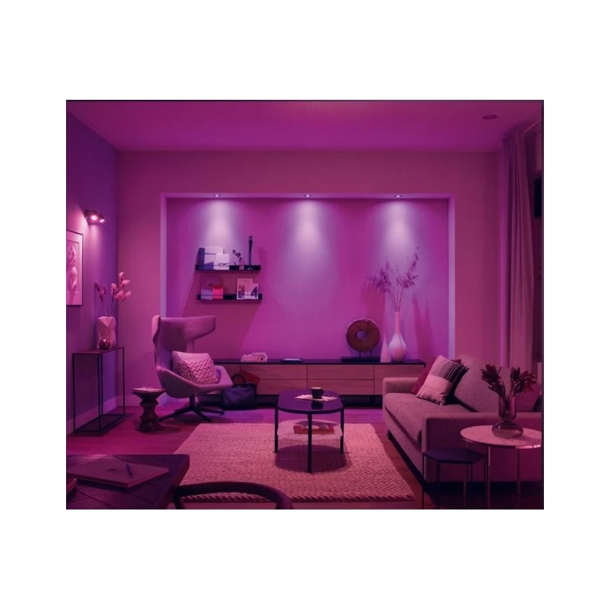 Philips - Komplet 3x LED RGB prigušiva ugradna svetla Hue CENTURA 1xGU10/5,7W/230V 2000-6500K