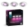 Philips - Komplet 3x LED RGBW prigušiva ugradna plafonska svetiljka za kupatilo Hue XAMENTO 1xGU10/4,2W/230V IP44 2000-6500K