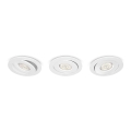 Philips - Komplet 3x prigušiva ugradna LED svetiljka LED/4,5W/230V