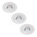 Philips - Komplet 3x prigušiva ugradna stropna LED svetiljka LED/5W/230V 2700K