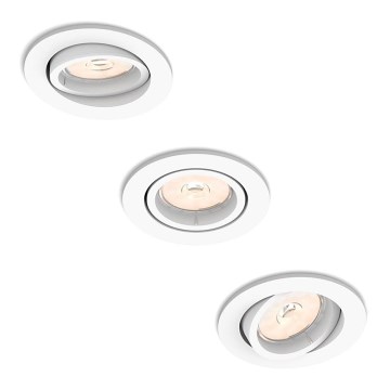 Philips - Komplet od 3 ugradne plafonske svetiljke, 1x GU10/5,5W/230V