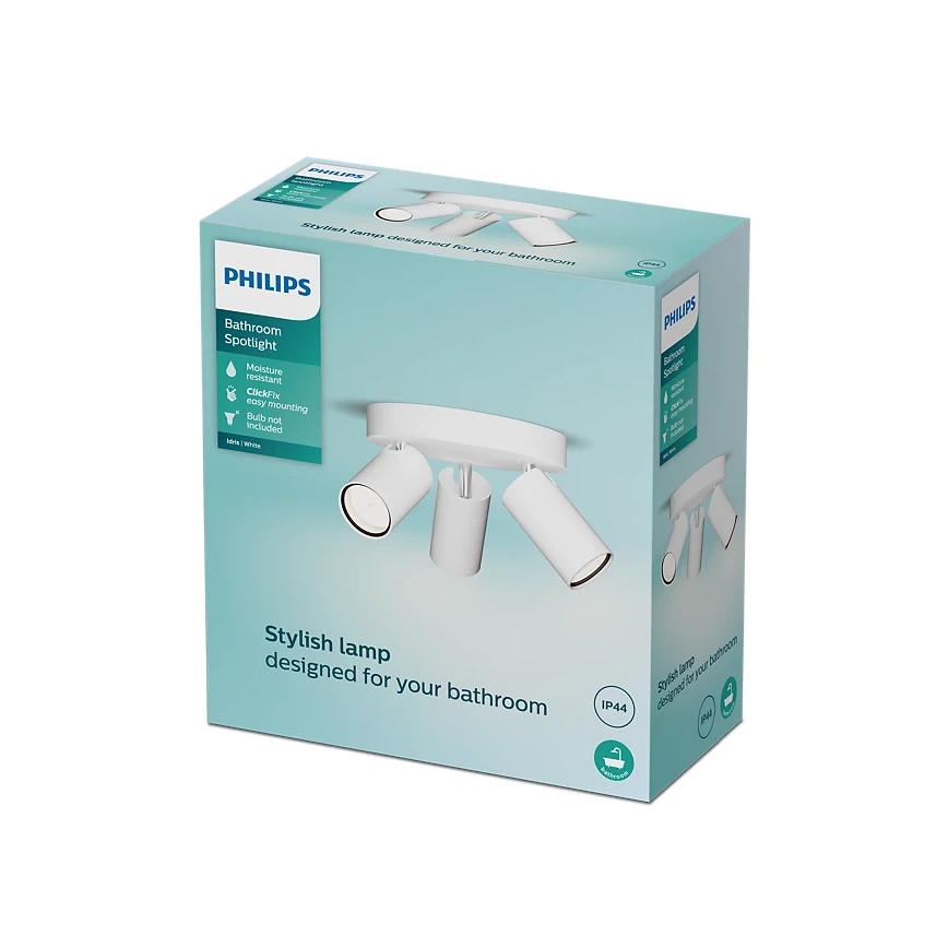 Philips - Kupatilsko spot svetlo IDRIS 3xGU10/5W/230V IP44 belo