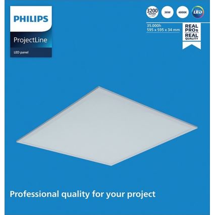Philips - LED panel za spušteni plafon PROJECTLINE LED/36W/230V 59,5x59,5 cm