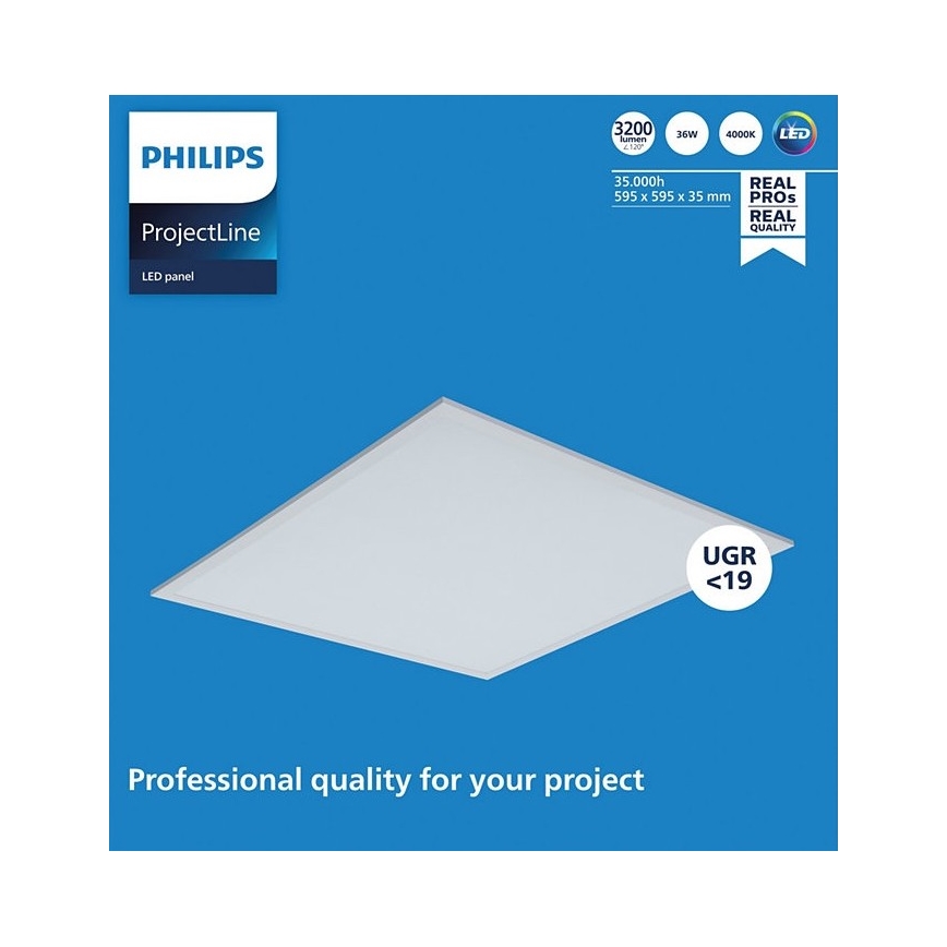 Philips - LED panel za spušteni plafon PROJECTLINE LED/36W/230V 59,5x59,5 cm