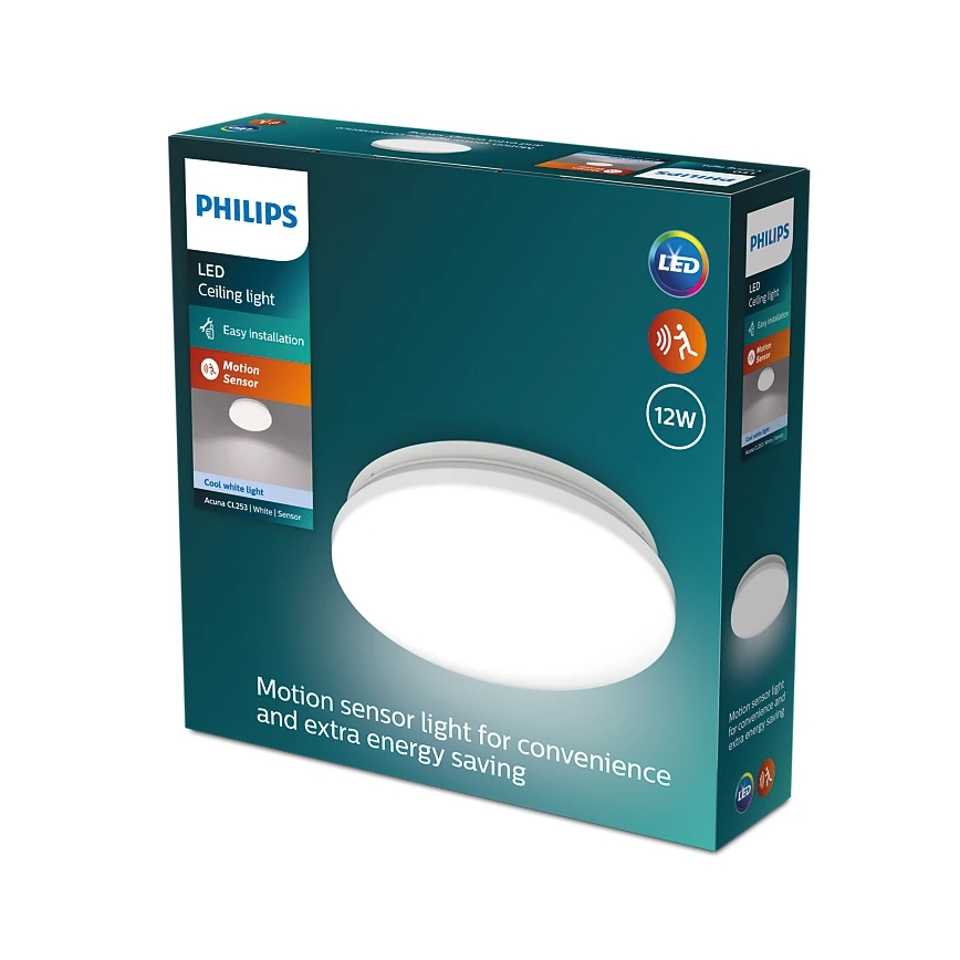 Philips - LED Plafonjera sa senzorom ACUNA LED/12W/230V 4000K