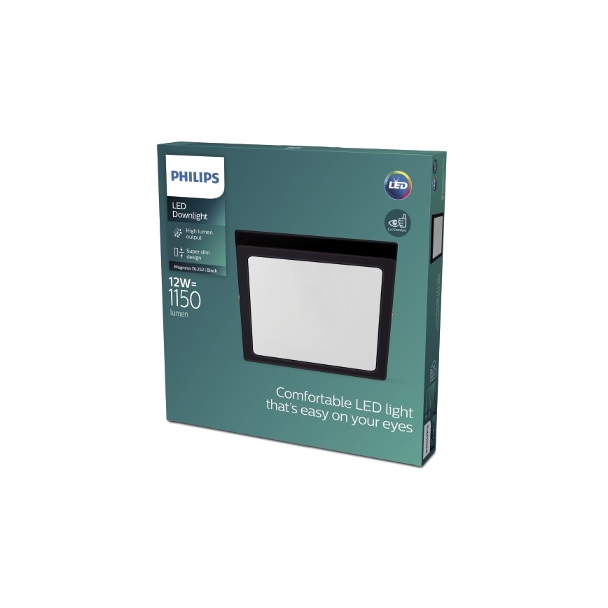 Philips - LED plafonsko svetlo LED/12W/230V 2700K crno