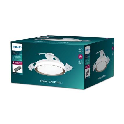 Philips-LED plafonsko svetlo sa ventilatorom LED/35W/230V 5500/4000/2700K + daljinski upravljač zlatna