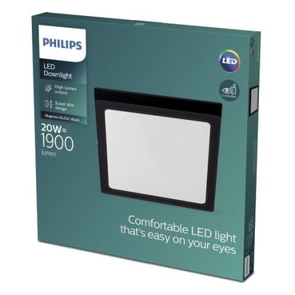 Philips - LED plafonsko svetlo LED/20W/230V 2700K crna