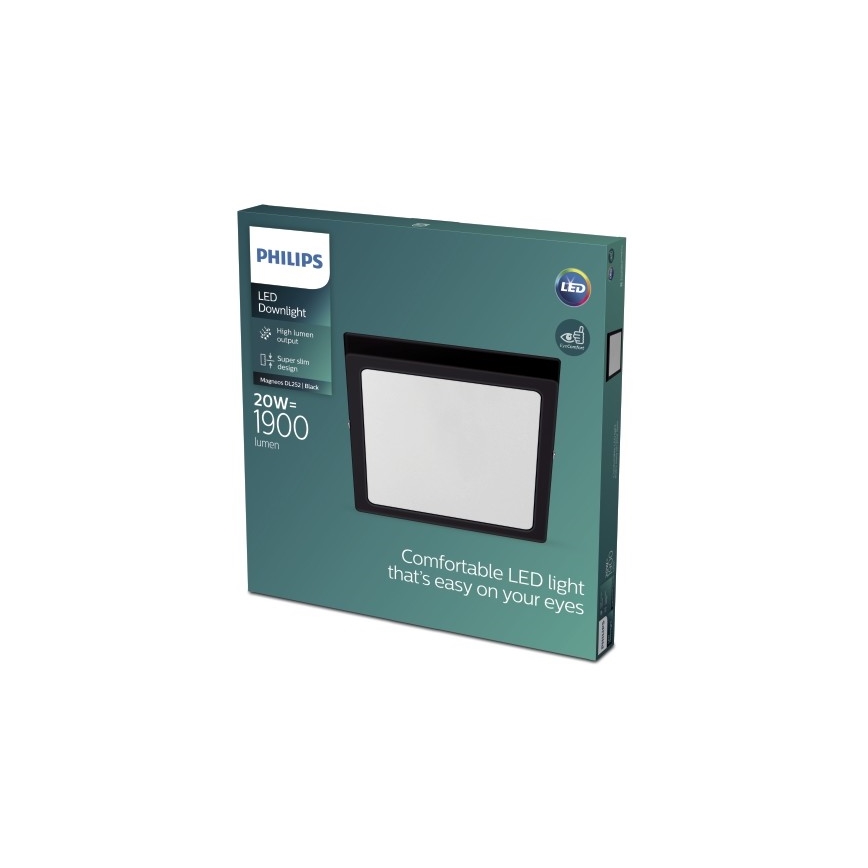 Philips - LED plafonsko svetlo LED/20W/230V 2700K crna