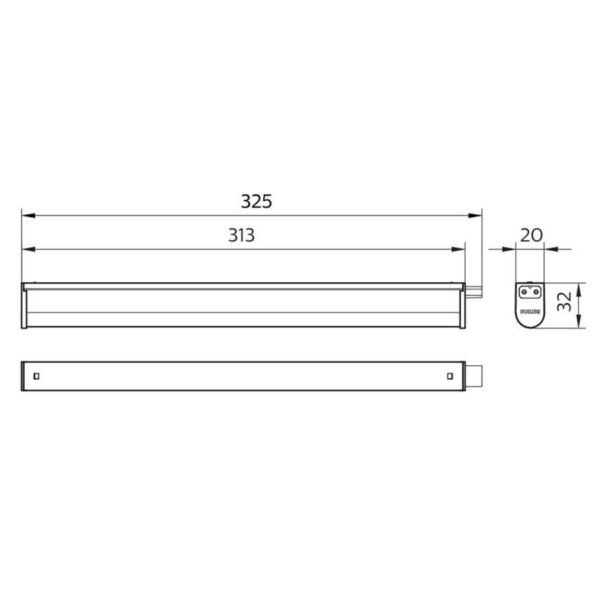 Philips - LED Podelementna lampa PROJECTLINE LED/3,4W/230V 3000/4000/6500K