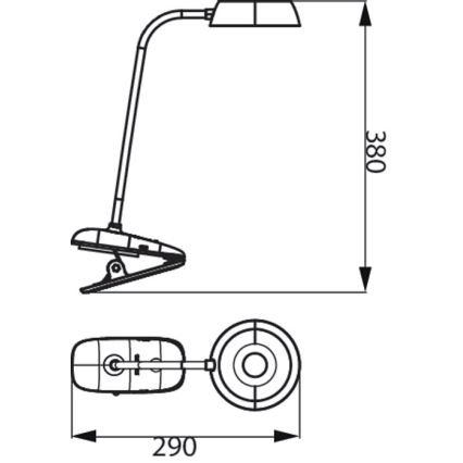 Philips - LED Prigušiva lampa sa štipaljkom DONUTCLIP LED/3W/5V 1200 mAh CRI 90 bela