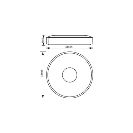 Philips - LED Prigušiva plafonjera COINER SCENE SWITCH LED/24W/230V 2700K crno