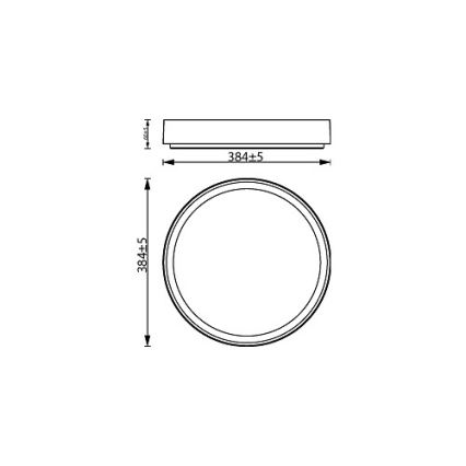 Philips - LED Prigušiva plafonjera HANNO LED/24W/230V 2700K crno