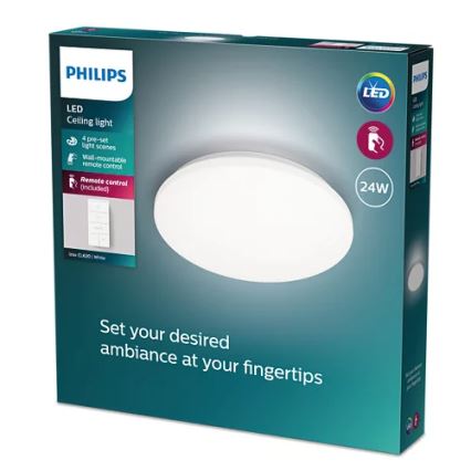 Philips - LED Prigušiva plafonjera LED/24W/230V 2700-6500K + Daljinski upravljač