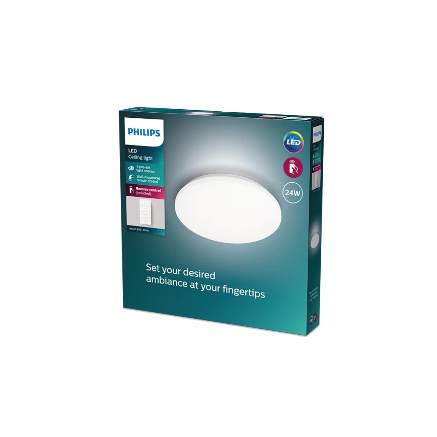 Philips - LED Prigušiva plafonjera LED/24W/230V 2700-6500K + Daljinski upravljač