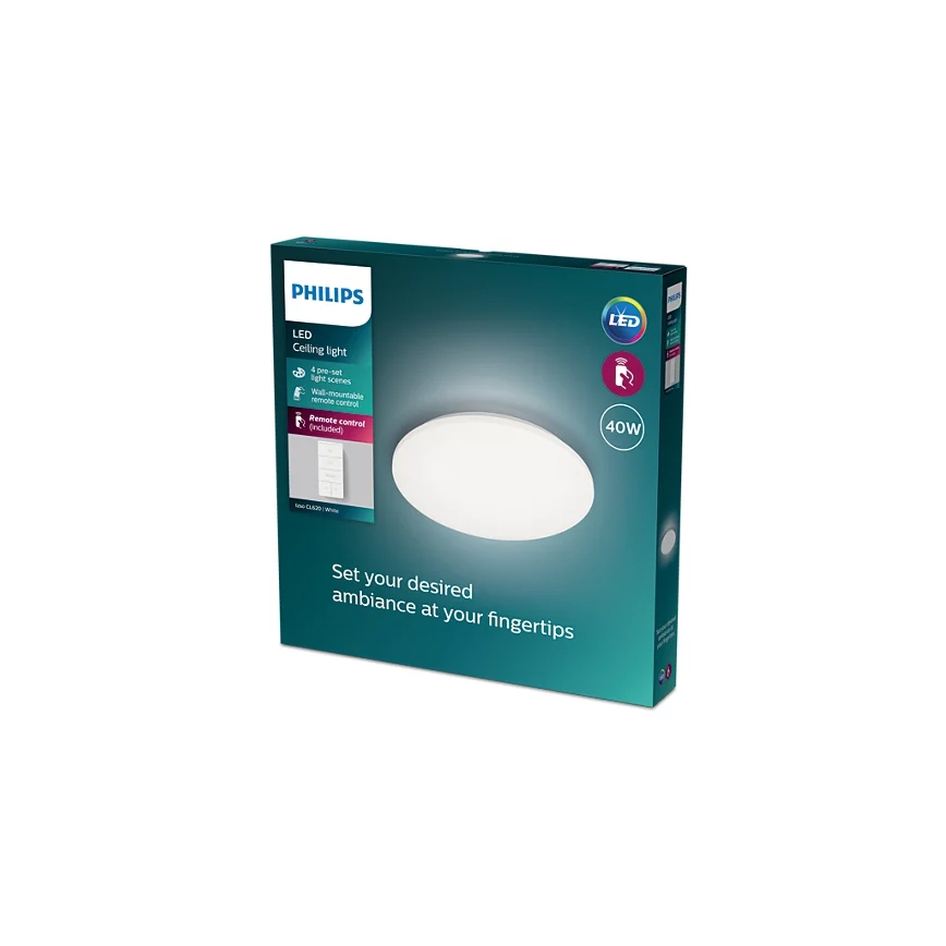 Philips - LED Prigušiva plafonjera LED/40W/230V 2700-6500K + Daljinski upravljač