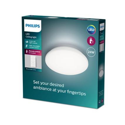 Philips - LED Prigušiva plafonjera LED/24W/230V 2700-6500K + Daljinski upravljač