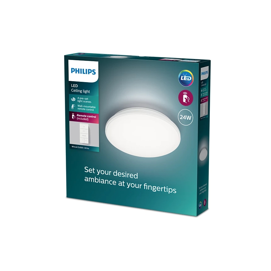 Philips - LED Prigušiva plafonjera LED/24W/230V 2700-6500K + Daljinski upravljač