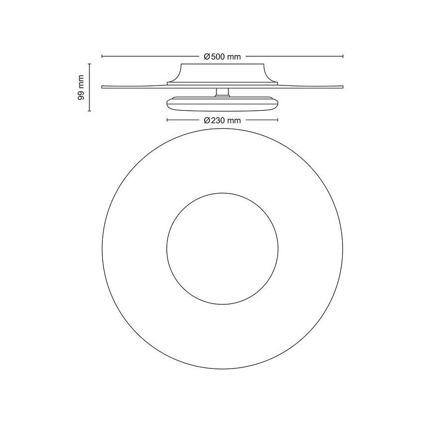 Philips- LED prigušiva plafonska lampa SCENE SWITCH LED/40W/230V 4000K crna