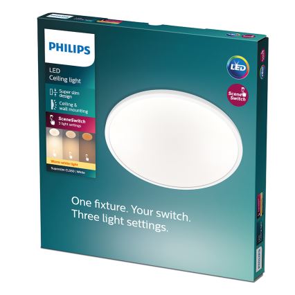 Philips - LED prigušiva stropna svetiljka 1xLED/15W/230V 2700K