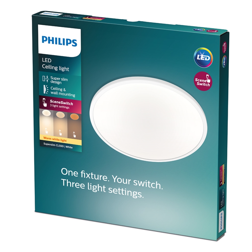 Philips - LED prigušiva stropna svetiljka 1xLED/15W/230V 2700K