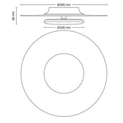 Philips- LED prigušiva plafonska lampa SCENE SWITCH LED/40W/230V 4000K srebrna