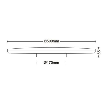 Philips - LED prigušiva plafonska svetiljka SCENE SWITCH LED/36W/230V Ø 50 cm 4000K bela
