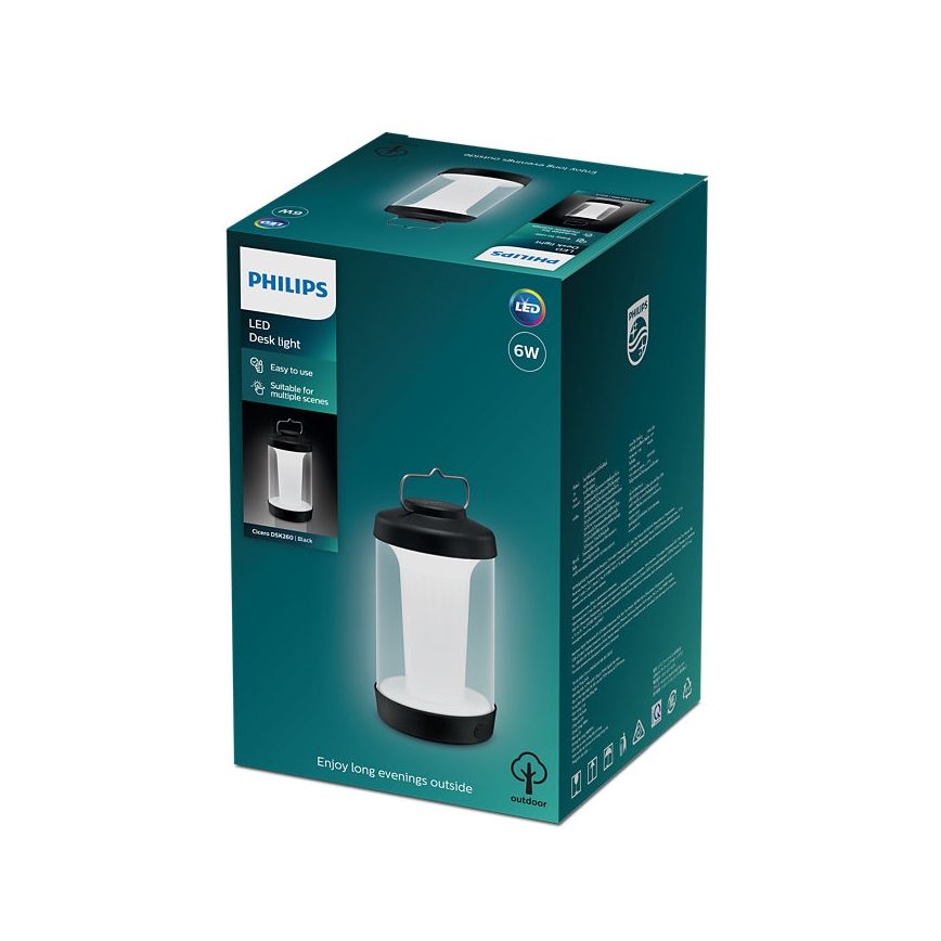 Philips - LED Prigušiva prenosna lampa CICERO LED/6W/5V 4000 mAh IP54