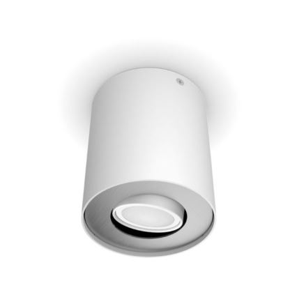 Philips - LED Prigušiva reflektorska lampa Hue PILLAR 1xGU10/4,2W/230V 2200-6500K + Daljinski upravljač bela