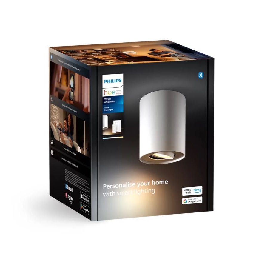 Philips - LED Prigušiva reflektorska lampa Hue PILLAR 1xGU10/4,2W/230V 2200-6500K + Daljinski upravljač bela