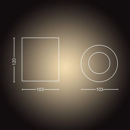 Philips - LED Prigušiva reflektorska lampa Hue PILLAR 1xGU10/4,2W/230V 2200-6500K + Daljinski upravljač bela