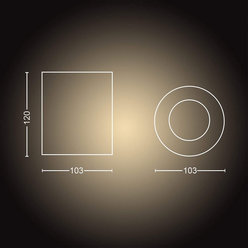 Philips - LED Prigušiva reflektorska lampa Hue PILLAR 1xGU10/4,2W/230V 2200-6500K + Daljinski upravljač bela