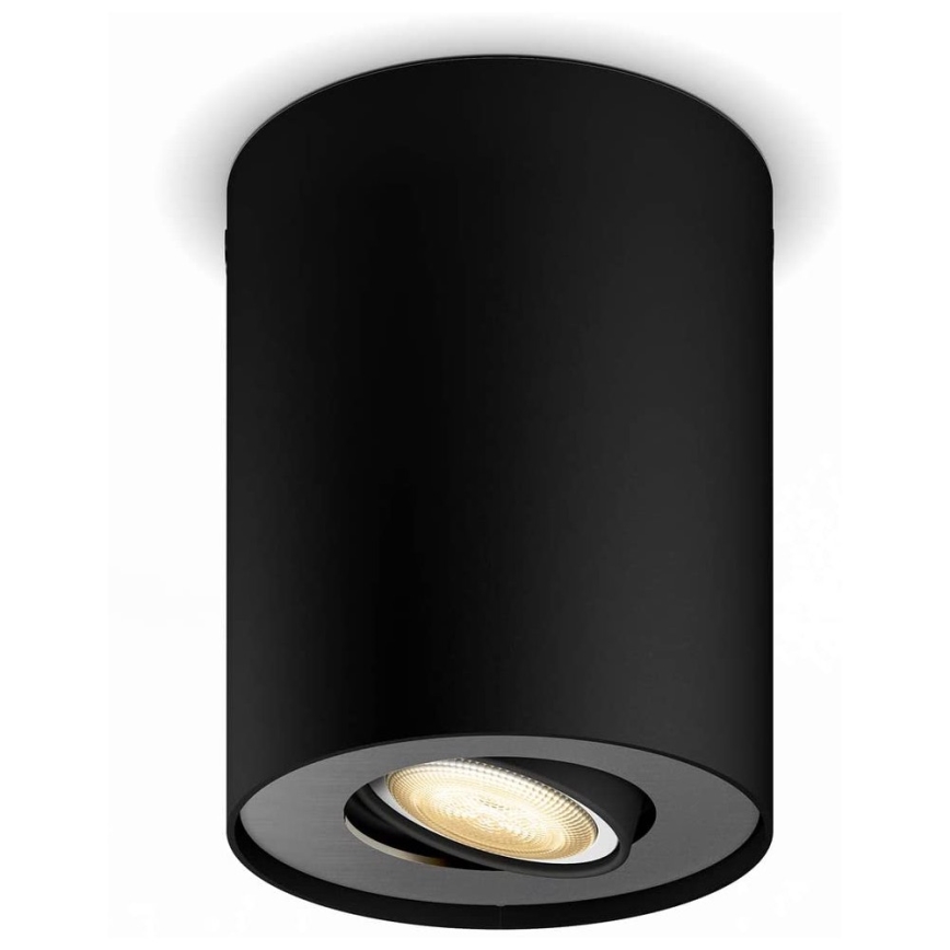 Philips - LED Prigušiva reflektorska lampa Hue PILLAR 1xGU10/4,2W/230V 2200-6500K + Daljinski upravljač crno