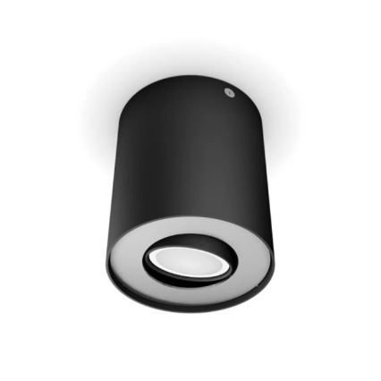Philips - LED Prigušiva reflektorska lampa Hue PILLAR 1xGU10/4,2W/230V 2200-6500K + Daljinski upravljač crno