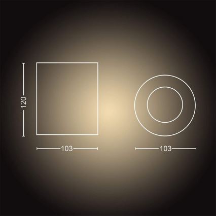 Philips - LED Prigušiva reflektorska lampa Hue PILLAR 1xGU10/4,2W/230V 2200-6500K + Daljinski upravljač crno