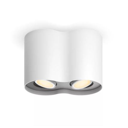 Philips - LED Prigušiva reflektorska lampa Hue PILLAR 2xGU10/4,2W/230V 2200-6500K + Daljinski upravljač bela