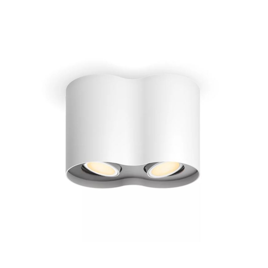 Philips - LED Prigušiva reflektorska lampa Hue PILLAR 2xGU10/4,2W/230V 2200-6500K + Daljinski upravljač bela