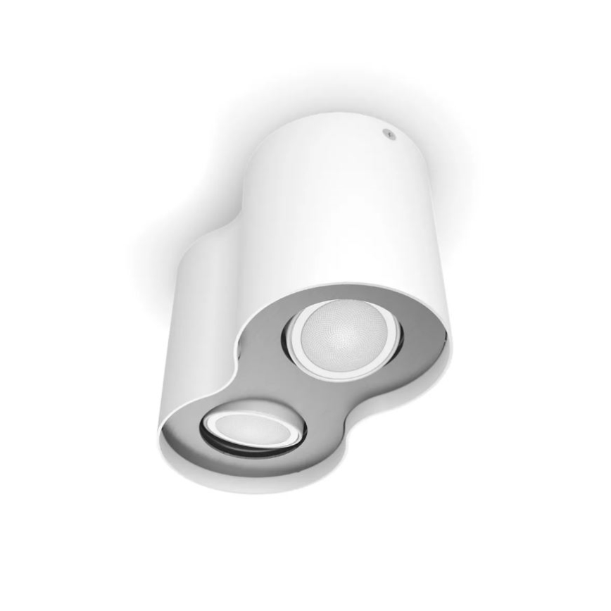 Philips - LED Prigušiva reflektorska lampa Hue PILLAR 2xGU10/4,2W/230V 2200-6500K + Daljinski upravljač bela