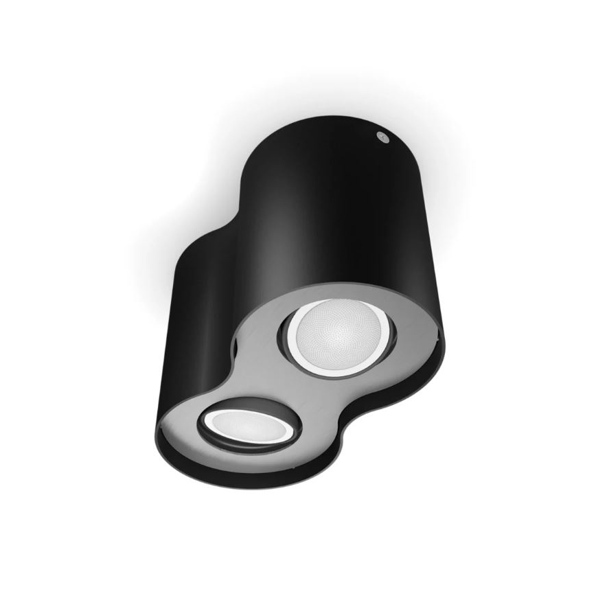 Philips - LED Prigušiva reflektorska lampa Hue PILLAR 2xGU10/4,2W/230V 2200-6500K + Daljinski upravljač crno