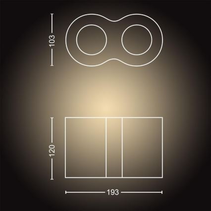 Philips - LED Prigušiva reflektorska lampa Hue PILLAR 2xGU10/4,2W/230V 2200-6500K + Daljinski upravljač crno